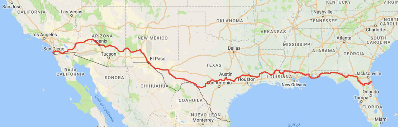 Bike the U.S. for MS - Southern route